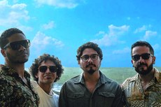 A banda que homenageia a carreira de Zé Ramalho é formado por Murilo Albuquerque, Beto Preah, Yuri Carvalho e Pedro Medeiros 