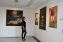 As pinturas representam o mundo aquático e seus seres, tanto reais como também fictícios