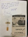 Memorabilia de uma fã: cigarro fumado e autografado por Dado Villa-Lobos e chamada do show no jornal