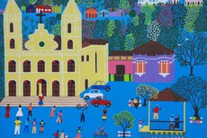 Trecho de obra de Analice Uchôa retrata a igreja da cidade de Bananeiras, no interior do Estado