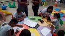 As crianças participaram de brincadeiras lúdicas e ganharam brinquedos, pipocas, algodão doce e muito carinho