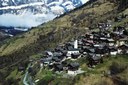 Vista do vilarejo de Albinen, na Suíça