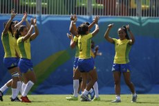 Equipe brasileira de rugby feminino nas Olimpíadas Rio 2016