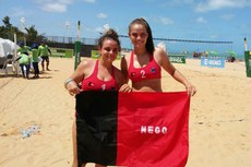 A dupla July e Renata garantiu uma medalha de ouro para a Paraíba no vôlei de praia