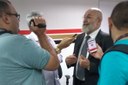 O promotor de Justiça Francisco Glauberto Bezerra participou da reunião com dirigentes de clubes e da FPF
