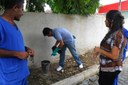 Os funcionários estiveram em todos os setores internos do Hemocentro e suas dependências fazendo a limpeza de locais