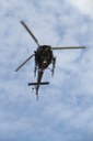 Helicóptero da Segurança Pública sobrevoa a área do desfile 