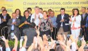 A presidente Dilma fala aos presentes