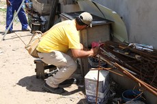 As visitas foram iniciadas às 7h30 no canteiro de obras do Hospital Metropolitano de Santa Rita