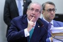 O deputado afastado Eduardo Cunha faz sua defesa no Conselho de Ética da Casa