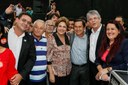 Presidente Dilma Rousseff recebeu aliados e apoiadores durante visita a João Pessoa, entre eles o governador Ricardo Coutinho