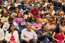 Centenas de pessoas lotaram o Teatro Paulo Pontes no lançamento da campanha "Paraíba: Mulher Forte e de Valor"