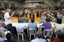 A terceira audiência deste ciclo contou com a participação de 1.720 pessoas, no ginásio da Escola Técnica Estadual, e reuniu representantes dos 15 municípios que compõem a região