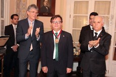 Governador Ricardo Coutinho, ministro Herman Benjamin e presidente do TJPB, desembargador Marcos Cavalcanti