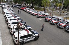 Forças de Segurança da Paraíba recebem 88 viaturas (Jeep Renegade, Ford Ka e Ranger), 60 motos Honda, 62 fuzis, e 35 pistolas