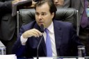 Maia durante sessão em que o Plenário arquivou o pedido de autorização para o STF processar, por crime comum, Michel Temer