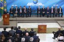 Na solenidade, foram empossados 10 ministros na reforma ministerial anunciada pelo presidente Temer