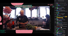 Rapper Marcelo D2 criou seu próprio programa ao vivo de culinária na plataforma Twitch.

