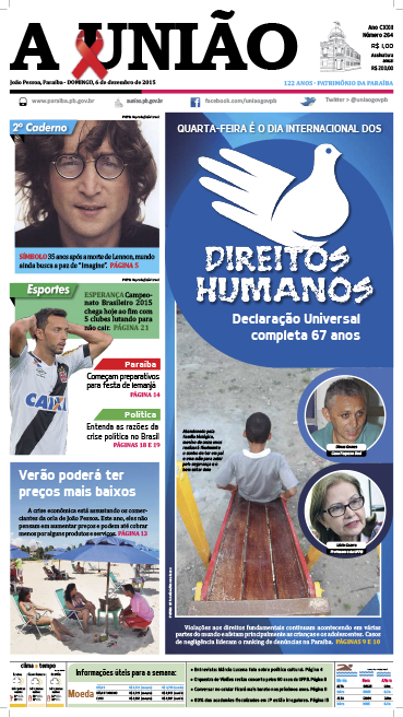 Capa do jornal de 06.12.2015