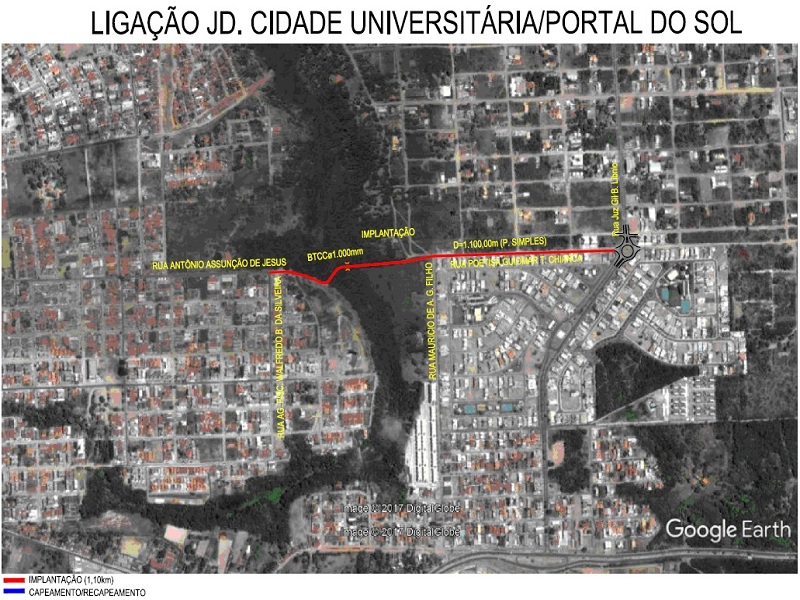 Ligação Jardim Cidade Universitária - Portal do Sol