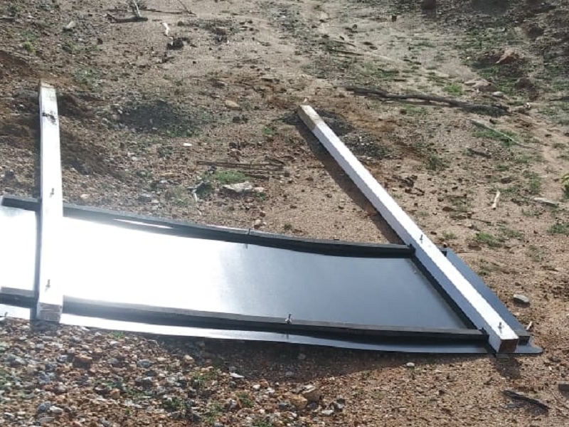 Placas de sinalização destruídas na PB-186
