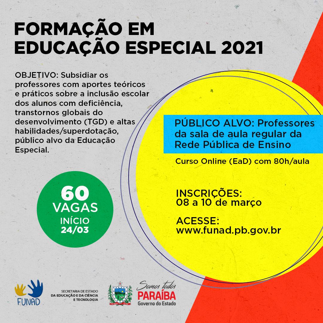Formação especial 2021