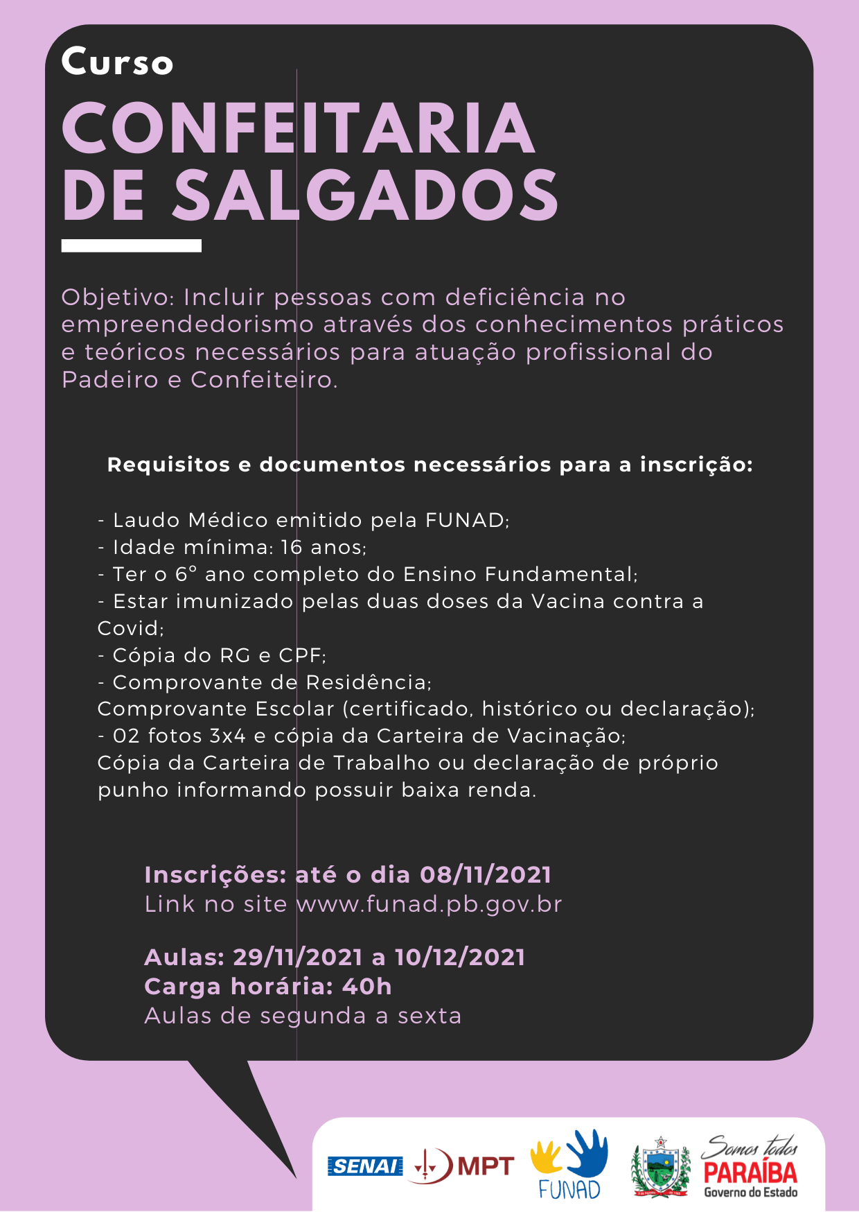 Curso Confeitaria de Salgados