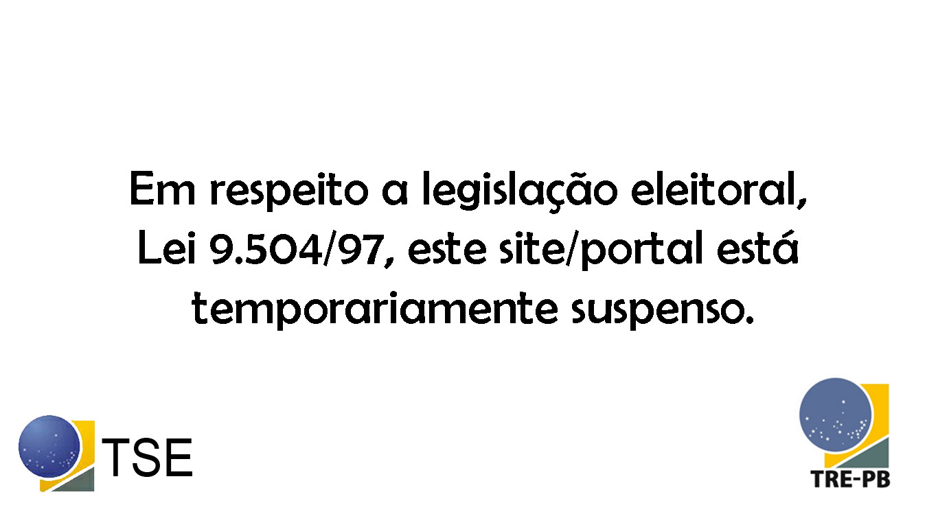 Em respeito a legislação eleitoral, Lei 9.504/97, este portal está temporariamente suspenso.
