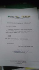 COMUNICADO SÃO JOÃO EXTRAÇÕES