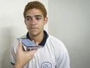 O estudante Vinícis Albuquerque vai competir pela equipe verde e disse que vai se preparar para o teste tira-teima da gincana. (Foto Junior Campos Procon-PB)
