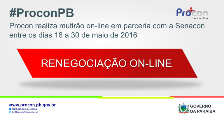 Procon PB Mutirão on-line