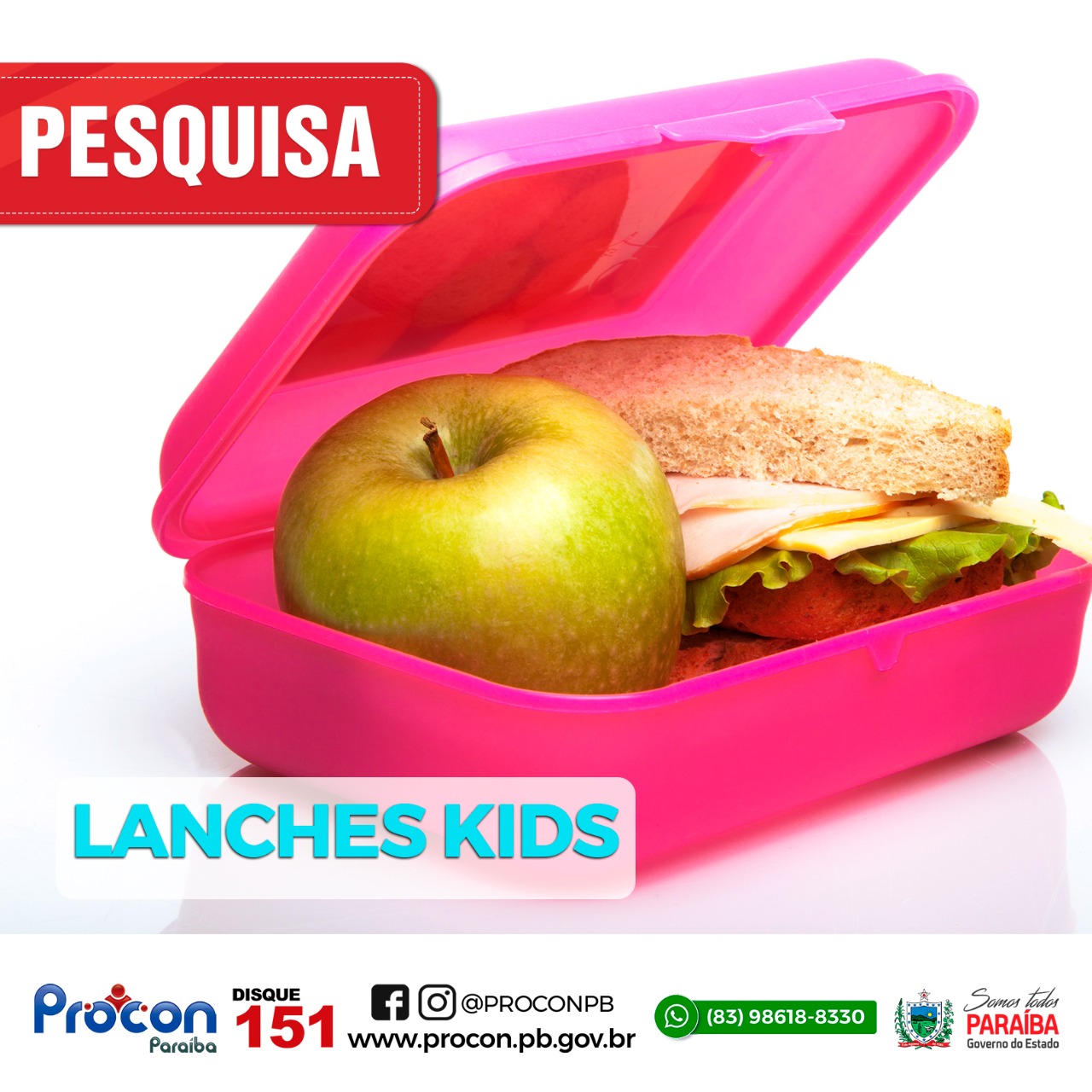 PROCON-PB realiza pesquisa de lanches kids e constata variação de 56,60% no mesmo produto