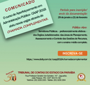 COMUNICADO NOVA CHAMADA